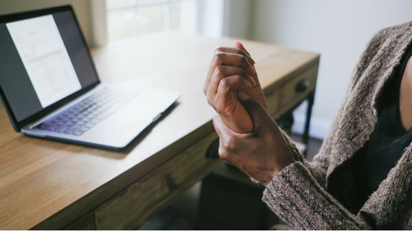 Image showing a woman suffering from arthritis