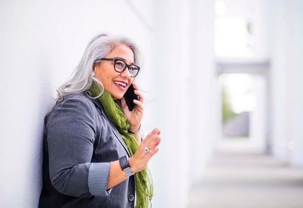 Older woman on mobile phone