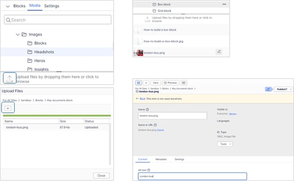 Uploading images and pdfs