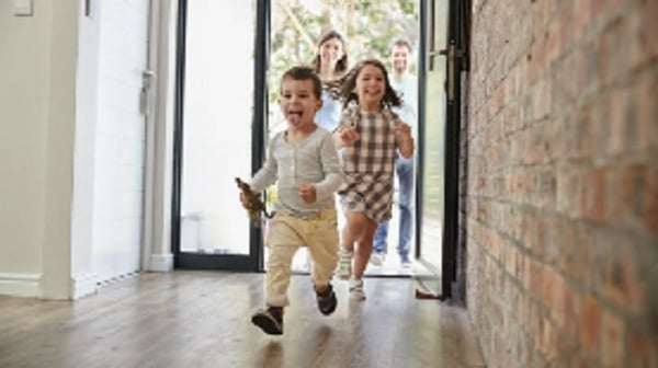 Children running