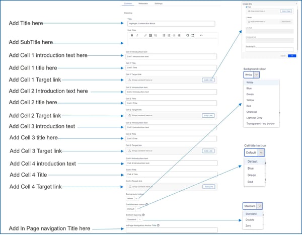 Highlight content  bar block