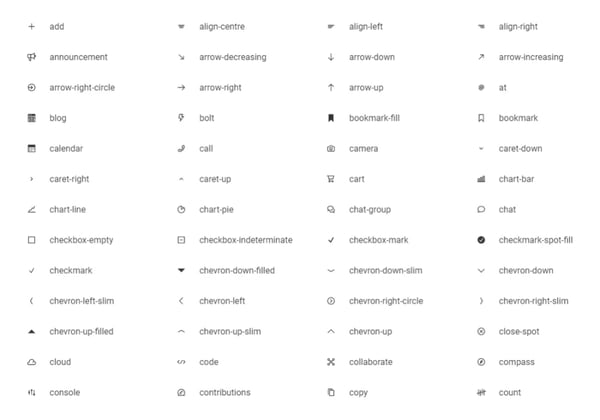 UI icon examples