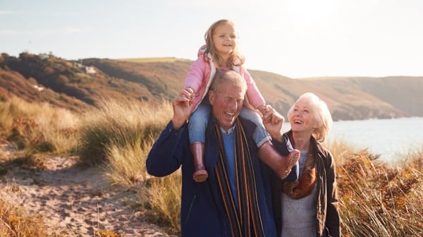 Grandparents and granddaughter